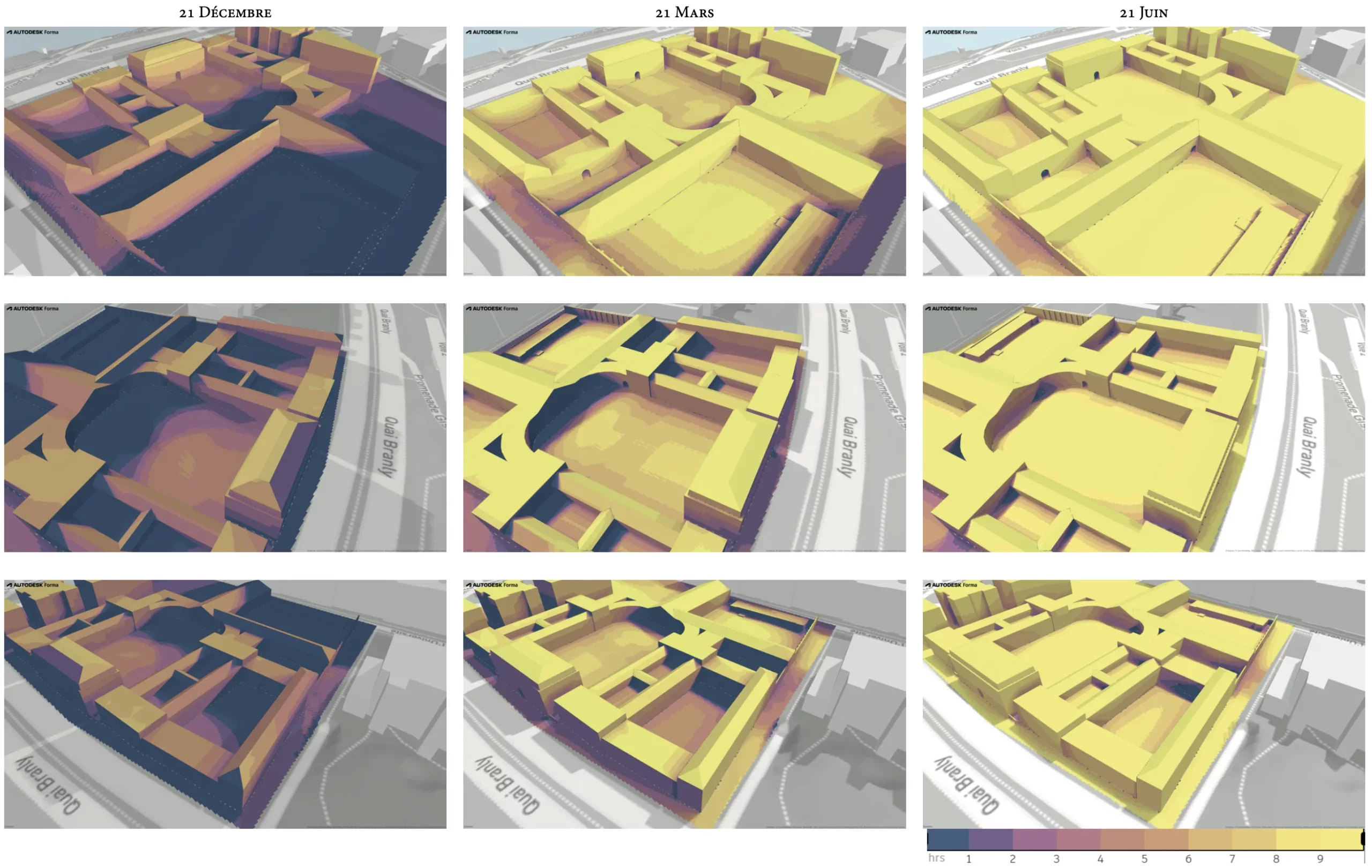 Expositions d'un bâtiment à la lumière