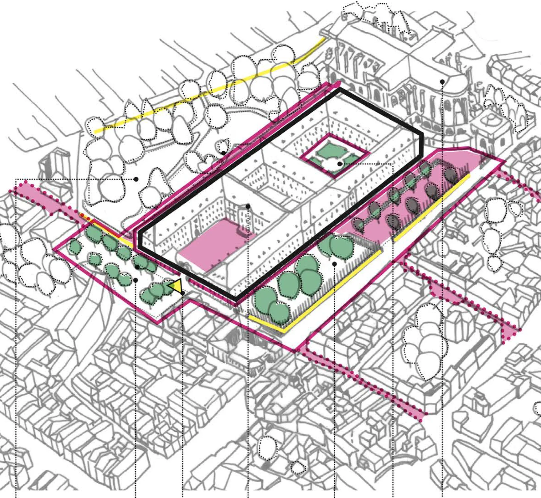 Plan abbaye Saint-Vaast