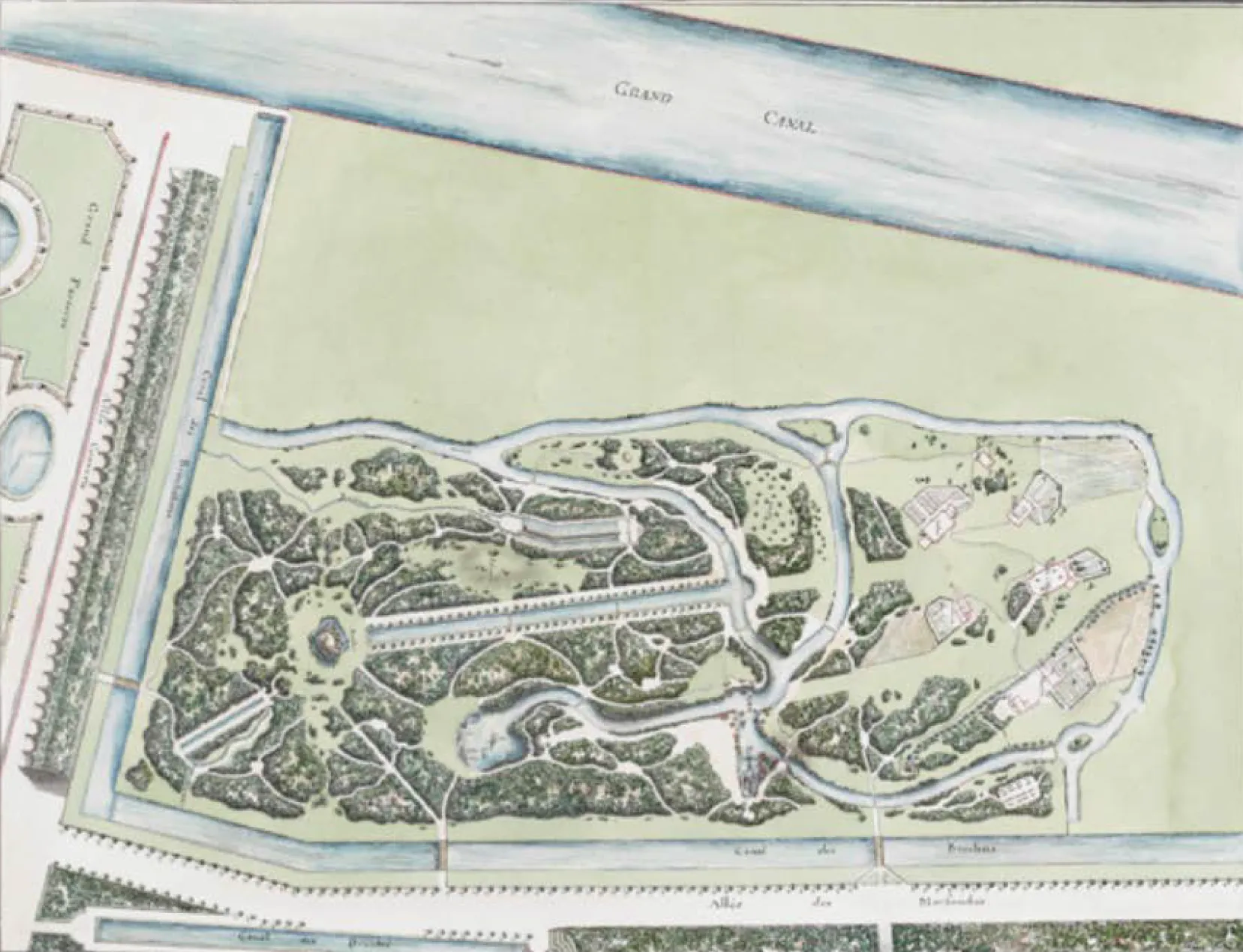 Plan du jardin anglo-chinois