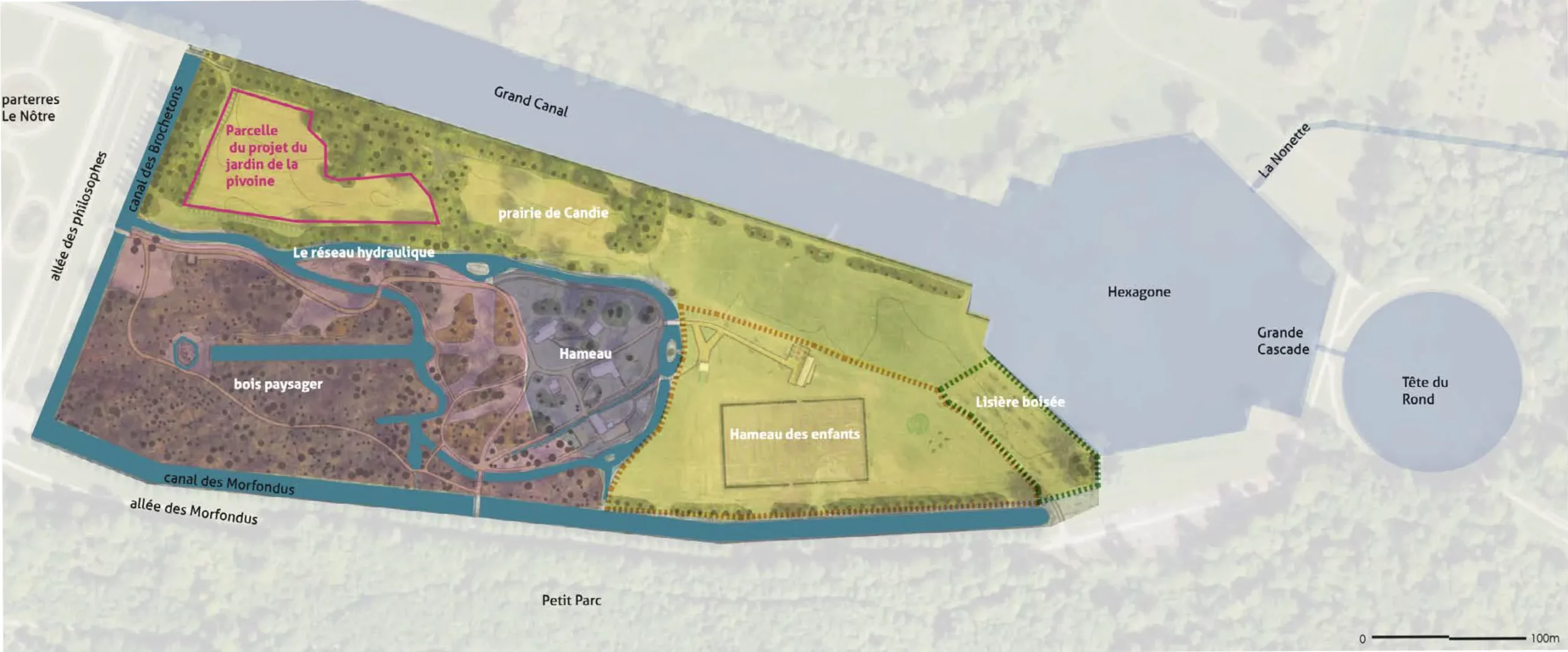 Plan du jardin de la pivoine