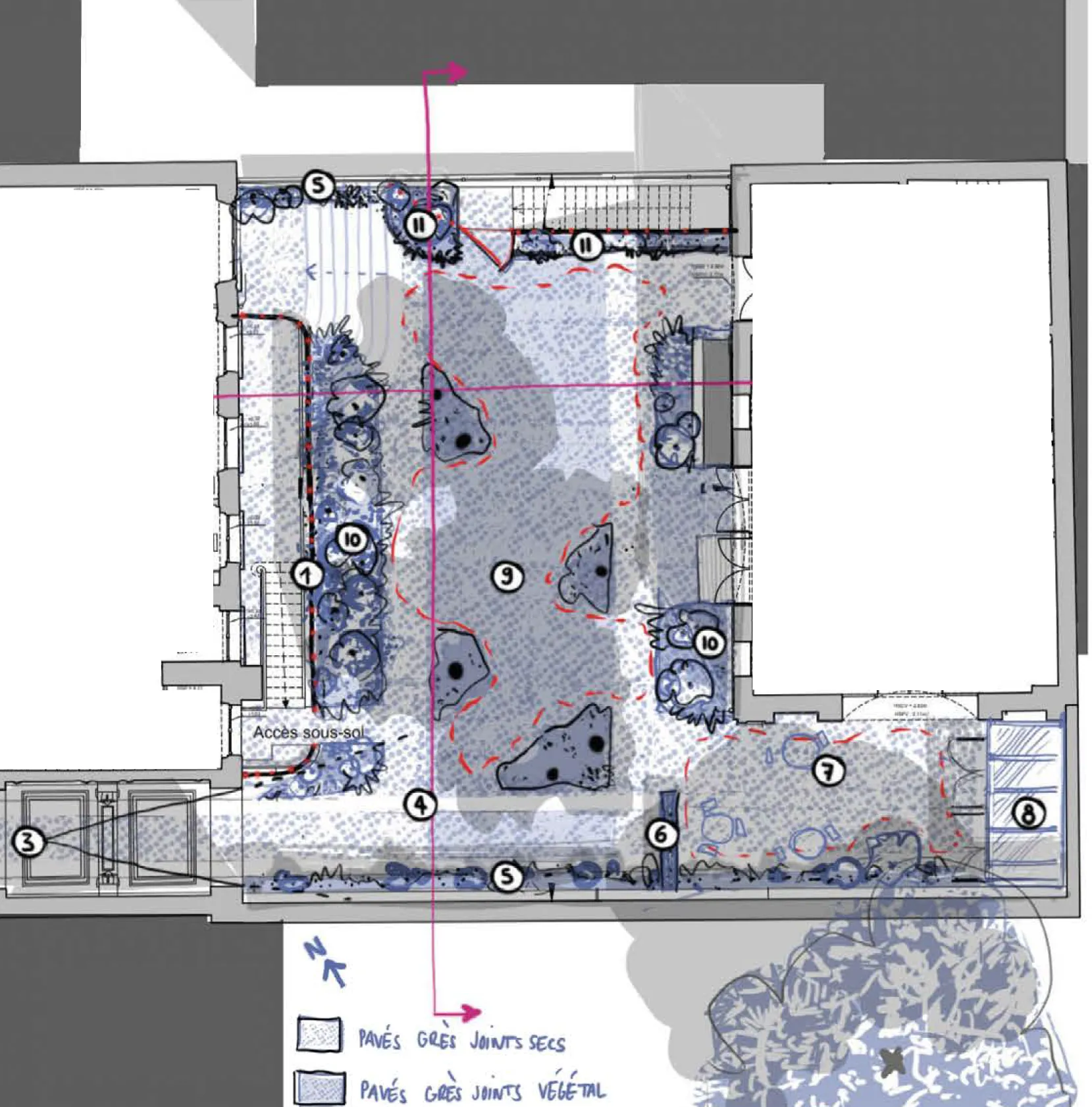 Plan végétaux hôtel particulier